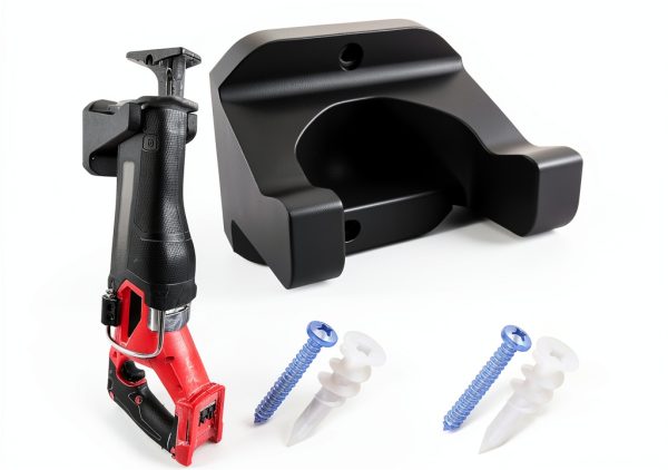 Milwaukee Sawzall Wall Mount Plastic Black Tool Organizer-0