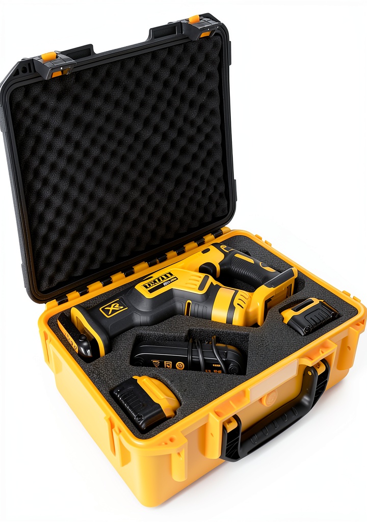 HOSOCASE Dewalt reciprocating saw case with custom foam interior