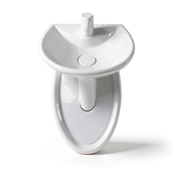 2-in-1 Urinal Sink Runspich Ceramic Wall Mount-2