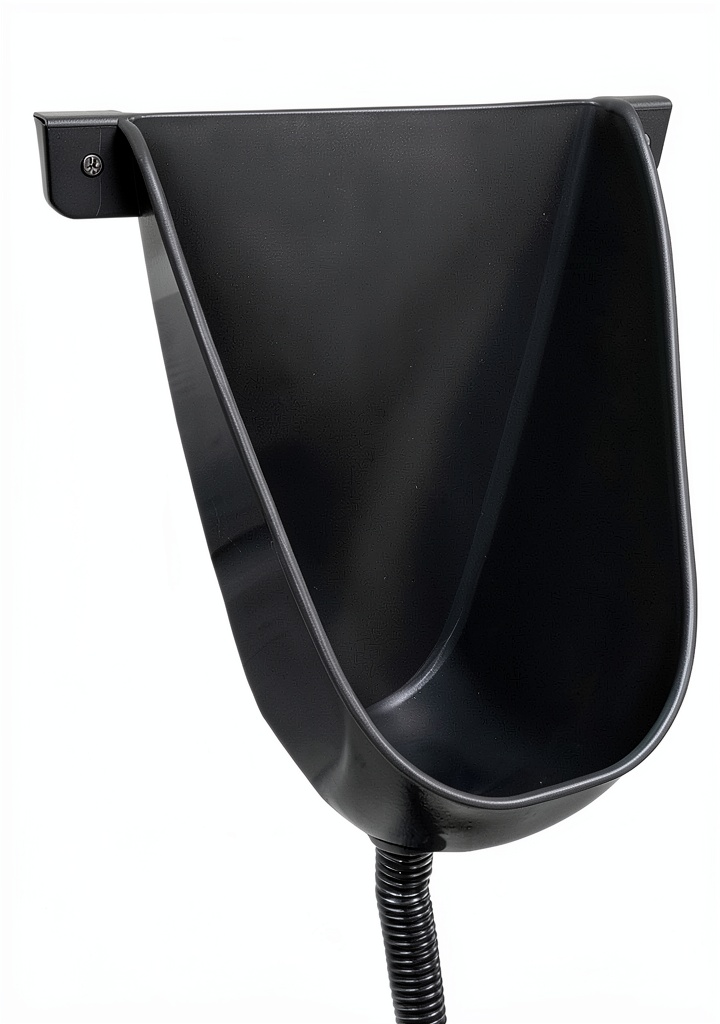 Installing Pikkuvihrea Black Plastic Urinal Flush Valve in a commercial restroom