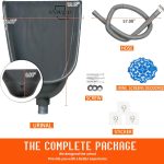Shawoo Urinal Splash Guard with Hose 2838XBJD Gray Wall-Mount-0