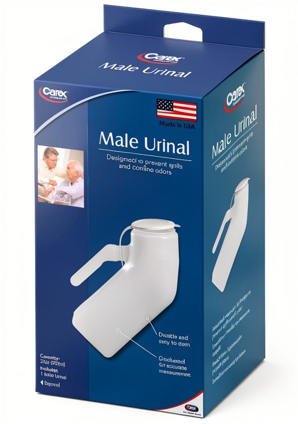 Portable Urinal Carex Health Brands Male Urinal 32oz Opaque Pack of 1-2