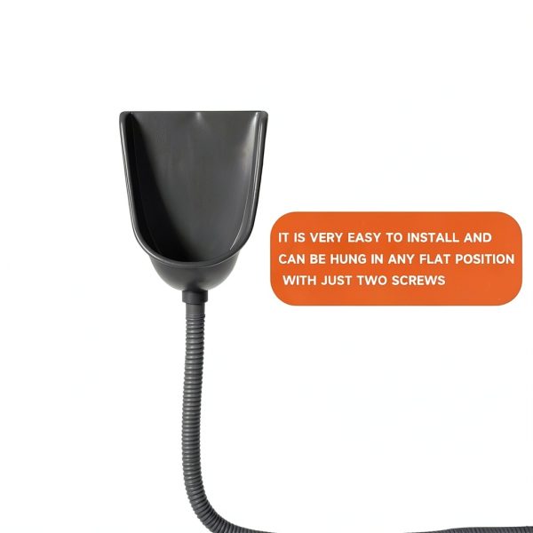 Shawoo Urinal Splash Guard with Hose 2838XBJD Gray Wall-Mount-6