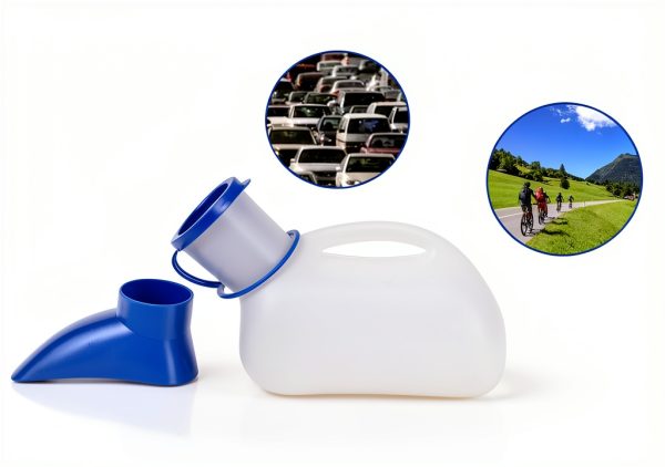 Momowoa Portable Urinal Bottle 1000ML Unisex Funnel Design Plastic-1