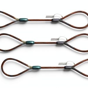 Eye and Eye Wire Rope Choker Sling 3/8" x 2ft 4 Pack by Generic-0