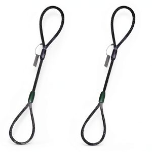 Eye and Eye Wire Rope Choker Sling 5/8" x 12 ft (2 Pack) 7,800 lb-0