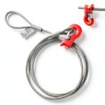 Single Leg Wire Rope Sling, 7.2T Steel Log Choker Cable Rigging 10FT, 3/8" Flemish Loop to Heavy-Duty Thimble with Sliding Choker, Heavy Duty Rigging Cable for Lifting and Towing-0
