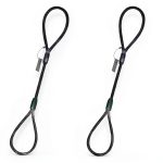 Eye and Eye Wire Rope Choker Sling 3/8" x 6ft 2pcs – 2,800 lb Generic-0