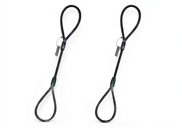 Eye and Eye Wire Rope Choker Sling 3/8" x 6ft 2pcs – 2,800 lb Generic-0