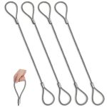 Pelopy 4 Pack Wire Rope & Sling 3/8" x 6' Eye and Eye Wire Rope Choker Sling Mechanically Spliced Rigging Lifting Equipment for Industrial Rigging and Lifting, 4400 lb/ 2 t-0