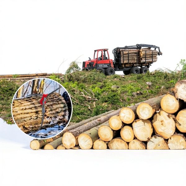 Single Leg Wire Rope Sling, 7.2T Steel Log Choker Cable Rigging 10FT, 3/8" Flemish Loop to Heavy-Duty Thimble with Sliding Choker, Heavy Duty Rigging Cable for Lifting and Towing-1