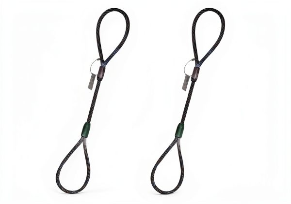 Eye and Eye Wire Rope Choker Sling Generic 1/4" x 4ft 2 Pack 1.3T-0