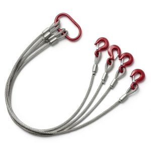 Wire Rope Sling YANBORUI 5ft 1/2in 3 Ton 4-Leg Heavy Duty-0