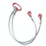 Wire Rope Sling YANBORUI 2 Ton Double Leg Half Inch x5ft Heavy Duty-0